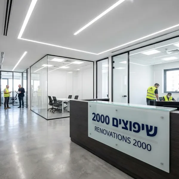 משרד מודרני לאחר שיפוץ מקצועי